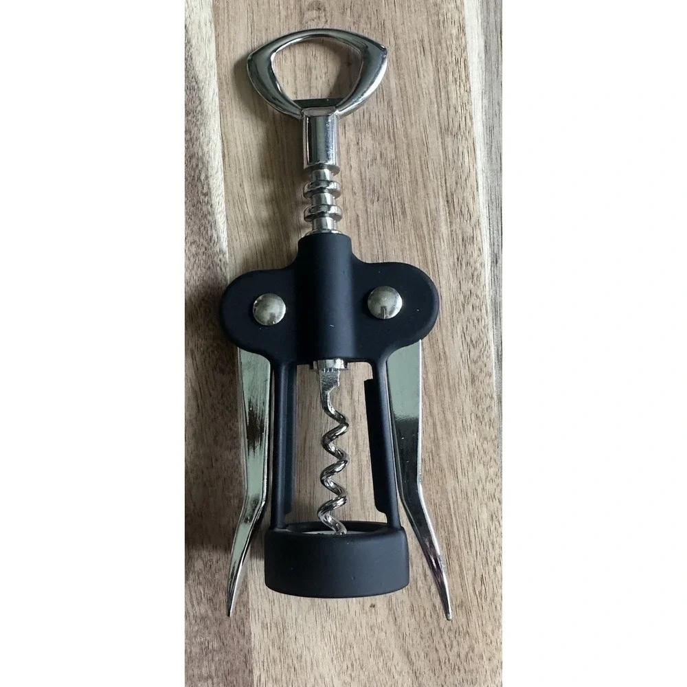 Oneida Black Winged Corkscrew Wine Bottle Opener Barware